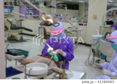 blurred with dentist in dental patient medical blurred with dentist in dental patient medical 41380083