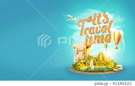 Unusual 3d illustration of a mount  41380322