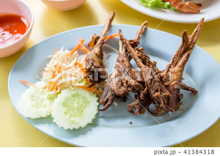 タイ料理：ダックのクチバシ揚げ　ペットート 41384318