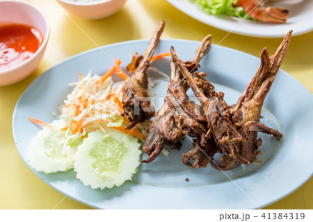 タイ料理:ダックのクチバシ揚げ ペットート タイ料理:ダックのクチバシ揚げ ペットート 41384319