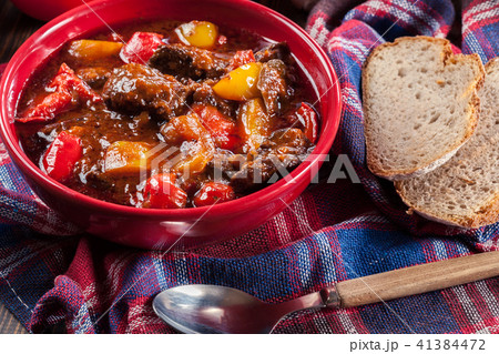 Traditional Hungarian beef goulash Traditional Hungarian beef goulash 41384472