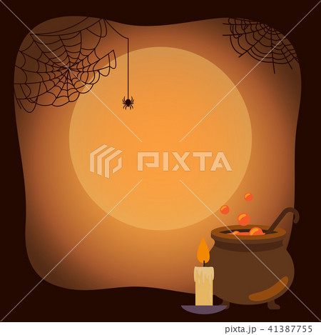 Halloween Background with Spider Webs and Vat Halloween Background with Spider Webs and Vat 41387755