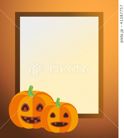 Photo Frame with Pumpkin Lanterns and Candles 41387757