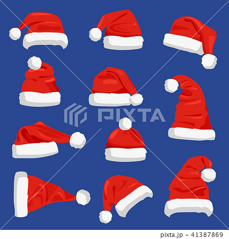 Set of Santa Claus Hats Vector Illustration Set of Santa Claus Hats Vector Illustration 41387869
