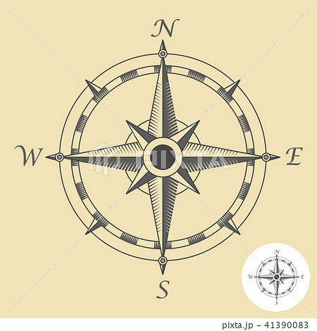 Compass or wind rose symbol - nautical navigation 41390083