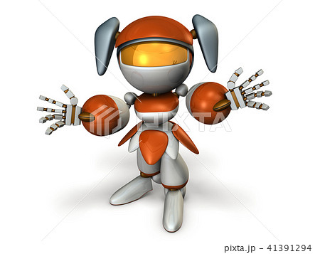 自己紹介するキュートなロボット 自己紹介するキュートなロボット 41391294