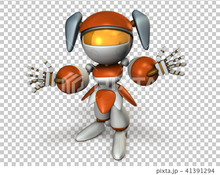 自己紹介するキュートなロボット 自己紹介するキュートなロボット 41391294