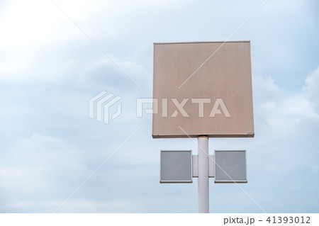 Blank poster board wall out side modern mall 41393012