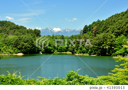美鈴湖と常念岳 美鈴湖と常念岳 41393013