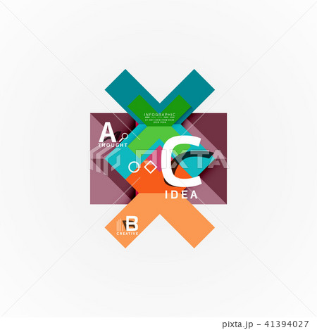 Vector infographic options banner, paper style design 41394027