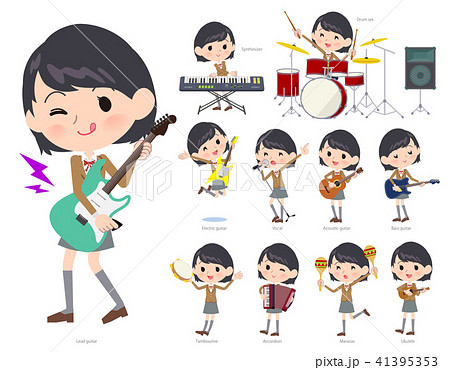 school girl Brown Blazer_pop music 41395353
