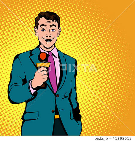 Journalist with microphone 41398615