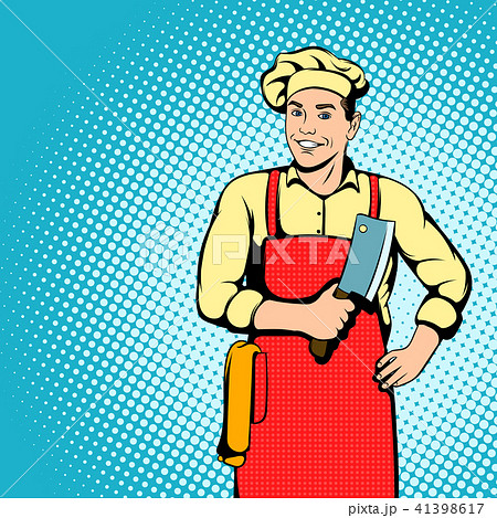 Btcher man illustration 41398617
