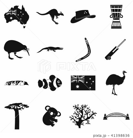 Australia icons simple Australia icons simple 41398636