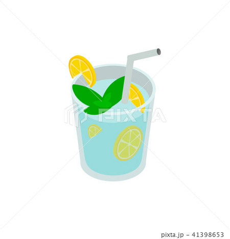 Caipirinha cocktail drink icon, isometric 3d style Caipirinha cocktail drink icon, isometric 3d style 41398653