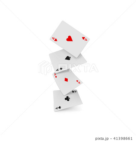 Four aces playing cards icon, realistic style Four aces playing cards icon, realistic style 41398661
