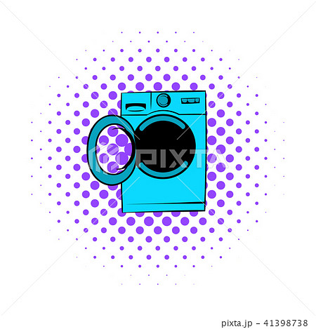Washing machine icon, comics style 41398738