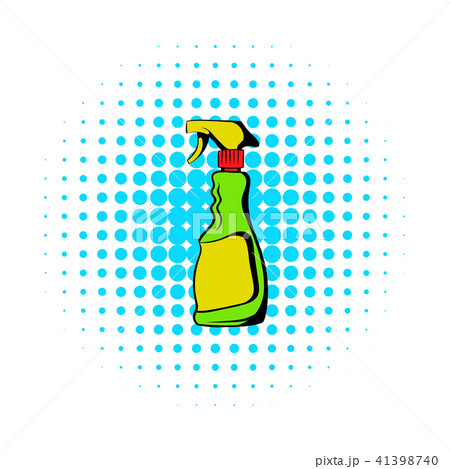 Plastic hand spray bottle icon, comics style 41398740