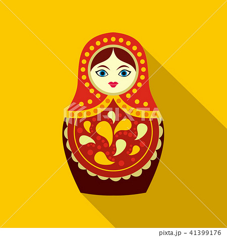 Russian matryoshka icon, flat style Russian matryoshka icon, flat style 41399176