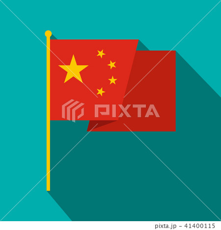 Flag of China icon, flat style 41400115