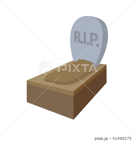 Tombstone with RIP icon, cartoon style Tombstone with RIP icon, cartoon style 41400275