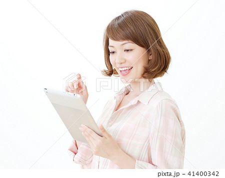 女性　タブレット 41400342