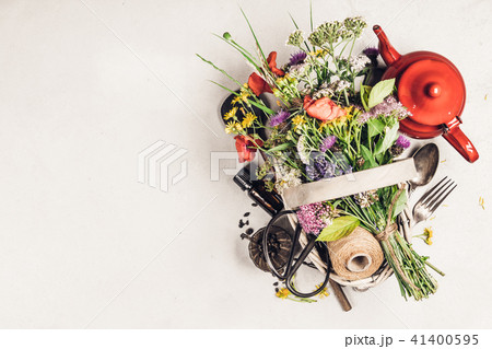 Healthy eating and herbal medicine concept 41400595