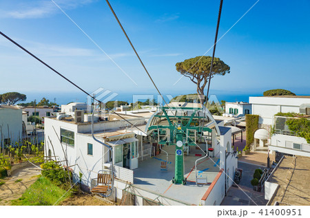 Chairlift in Anacapri at Capri Island, Italy 41400951