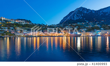 Marina Grande after sunset, Capri island, Italy Marina Grande after sunset, Capri island, Italy 41400993