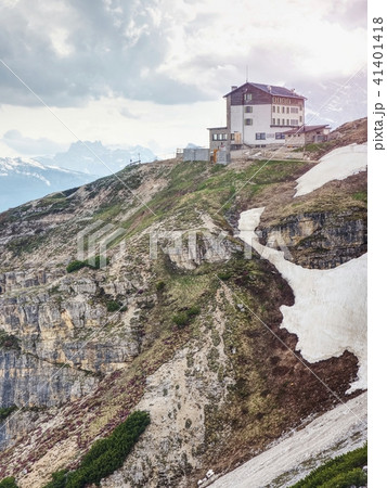 Tre Cime tour, alpine hut. National Park 41401418