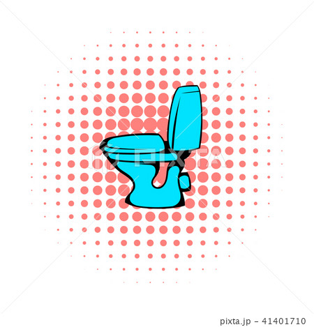 Blue toilet comics icon  41401710