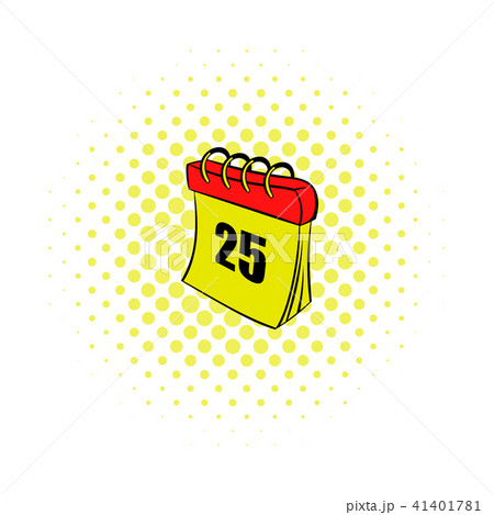 Calendar 25 number comics icon Calendar 25 number comics icon 41401781