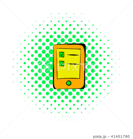 Tablet with the objectives of comics icon 41401790