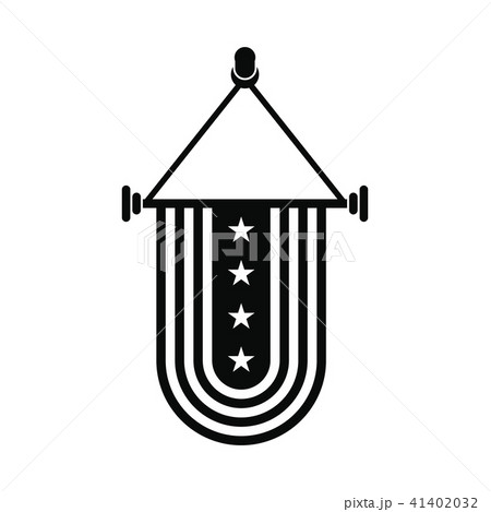 Pennant with the national flag of USA icon  41402032