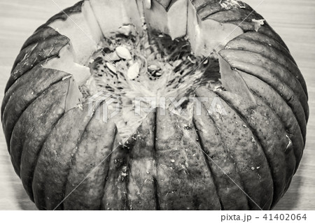 Halloween carved pumpkin, colorless Halloween carved pumpkin, colorless 41402064