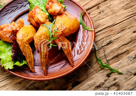 Smoked chicken wings Smoked chicken wings 41403087