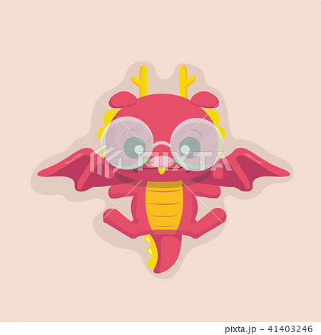 Cute dragon vector illustration. Cute dragon vector illustration. 41403246
