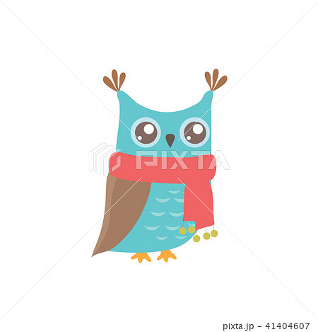 Owl wearing scarf. 41404607