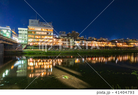 京都　鴨川納涼床 41404793