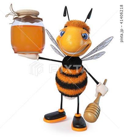 3d illustration bumblebee funny cartoon character 41406218