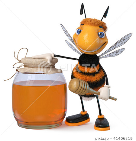 3d illustration bumblebee funny cartoon character 41406219