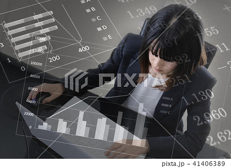 ビジネスイメージ　グラフ 41406389