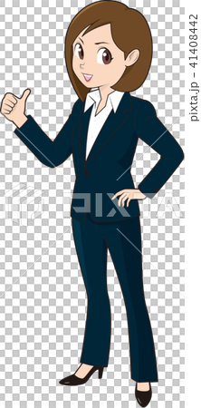 對讚許的女性商人 對讚許的女性商人 41408442