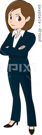 腕組みしている女性ビジネスマン 41408449