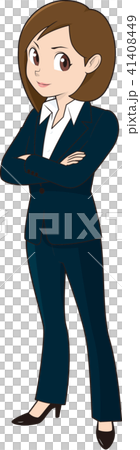 腕組みしている女性ビジネスマン 41408449