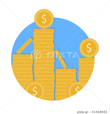 Stack of golden coins icon Stack of golden coins icon 41408943