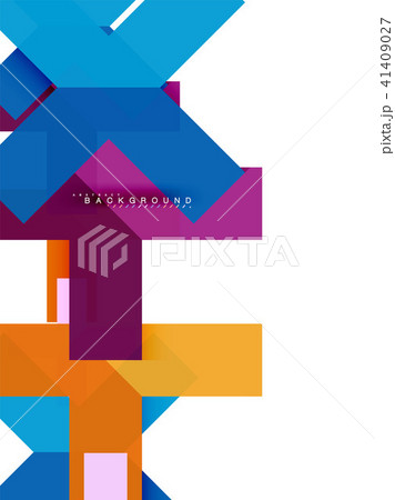 Multicolored abstract geometric shapes, geometry background for web banner 41409027