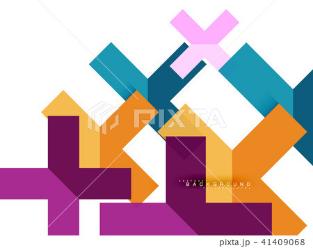 Multicolored abstract geometric shapes, geometry background for web banner 41409068