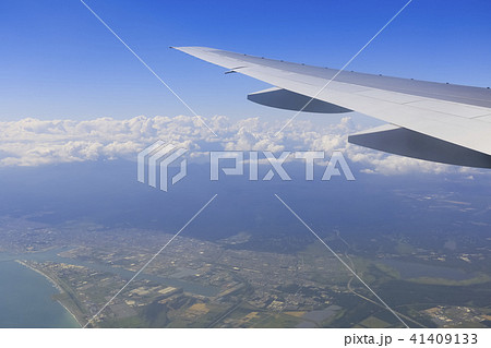 飛行機から見る北海道・苫小牧市の景色 飛行機から見る北海道・苫小牧市の景色 41409133
