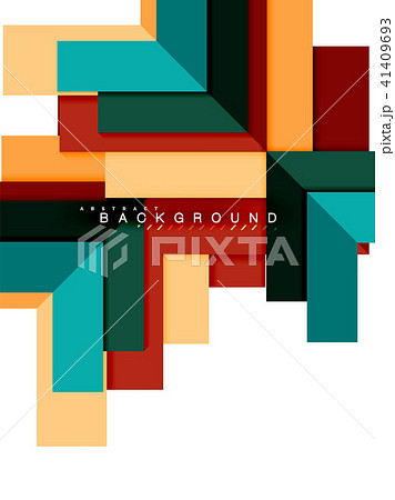 Multicolored abstract geometric shapes, geometry background for web banner 41409693